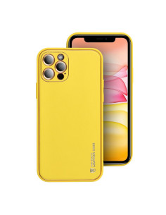 Etui LEATHER Case en cuir pour IPHONE 15 PRO JAUNE 2