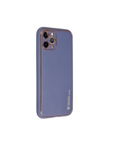 Etui LEATHER Case en cuir pour IPHONE 15 PRO MAX BLEU