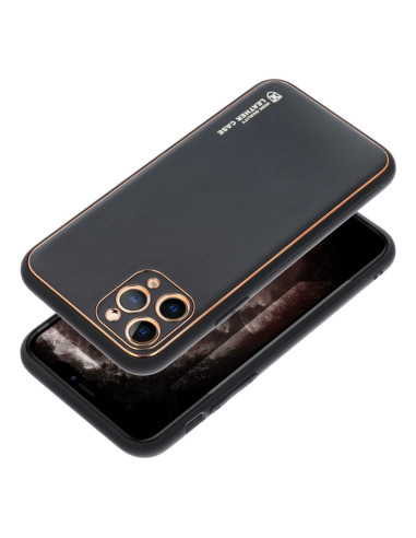 Etui LEATHER Case en cuir pour IPHONE 15 PLUS NOIR