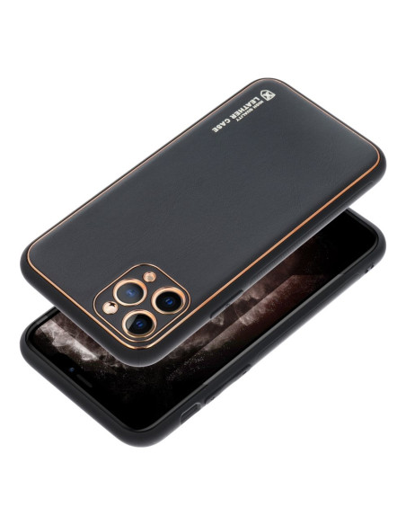 Etui LEATHER Case en cuir pour IPHONE 15 PLUS NOIR