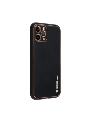 Etui LEATHER Case en cuir pour IPHONE 15 PLUS NOIR