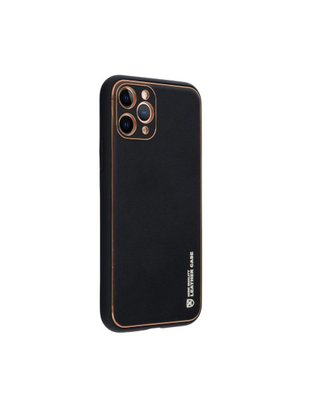 Etui LEATHER Case en cuir pour IPHONE 15 PLUS NOIR