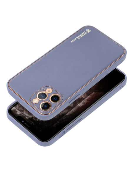 Etui LEATHER Case en cuir pour IPHONE 15 PLUS BLEU
