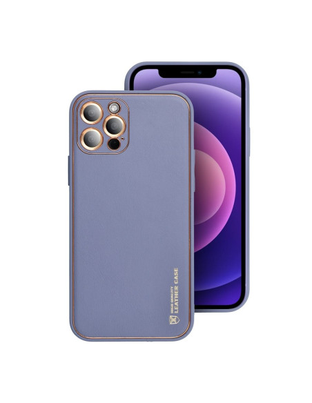 Etui LEATHER Case en cuir pour IPHONE 15 PLUS BLEU
