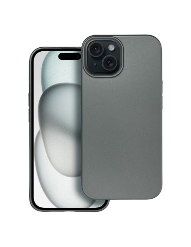 Coque METALLIC pour IPHONE 15 gris