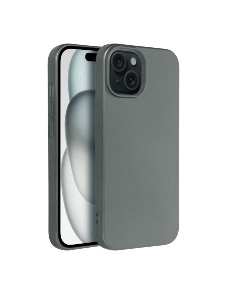 Coque METALLIC pour IPHONE 15 gris