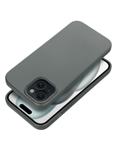 Coque METALLIC pour IPHONE 15 gris
