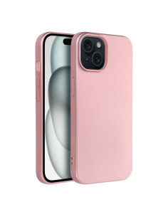 Coque METALLIC pour IPHONE 15 rose 2
