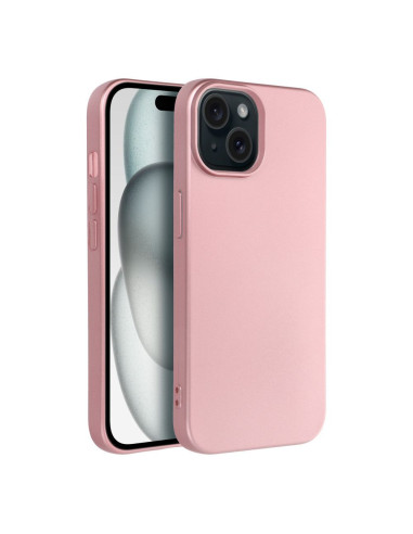 Coque METALLIC pour IPHONE 15 rose