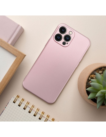 Coque METALLIC pour IPHONE 15 rose