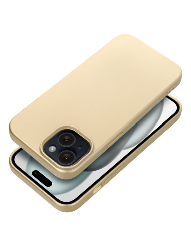 Coque METALLIC pour IPHONE 15 or