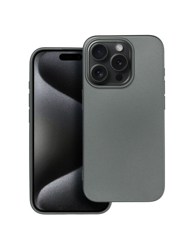 Coque METALLIC pour IPHONE 15 PRO gris