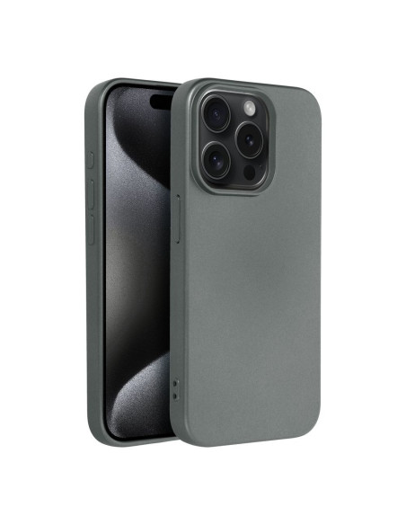 Coque METALLIC pour IPHONE 15 PRO gris