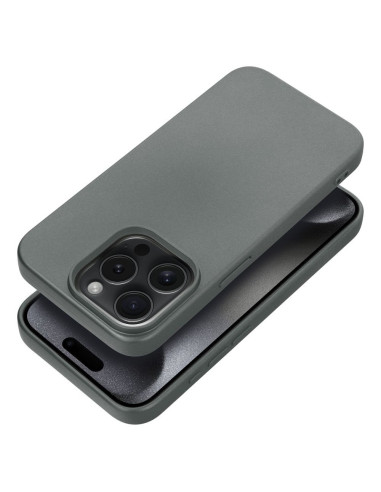 Coque METALLIC pour IPHONE 15 PRO gris