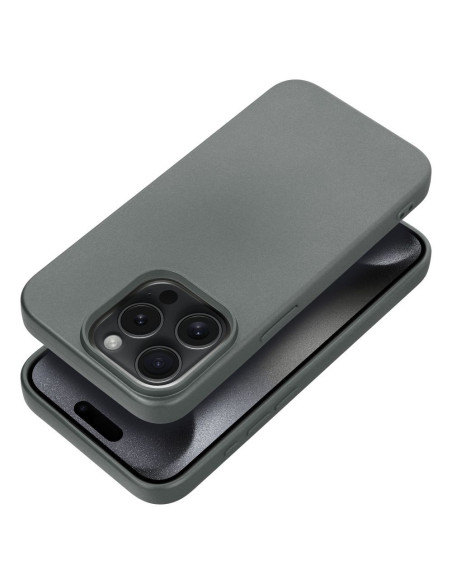 Coque METALLIC pour IPHONE 15 PRO gris