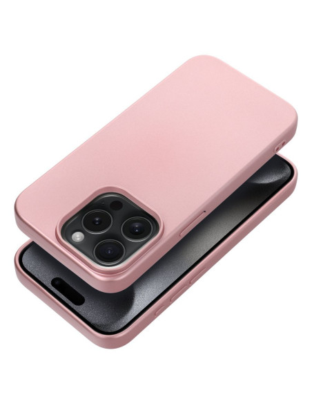 Coque METALLIC pour IPHONE 15 PRO rose