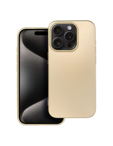 Coque METALLIC pour IPHONE 15 PRO or