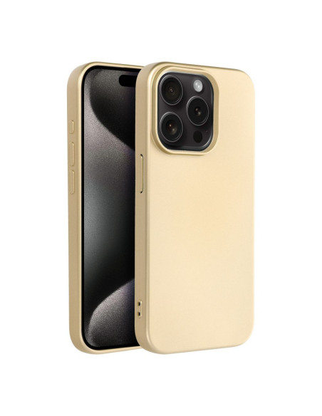Coque METALLIC pour IPHONE 15 PRO or