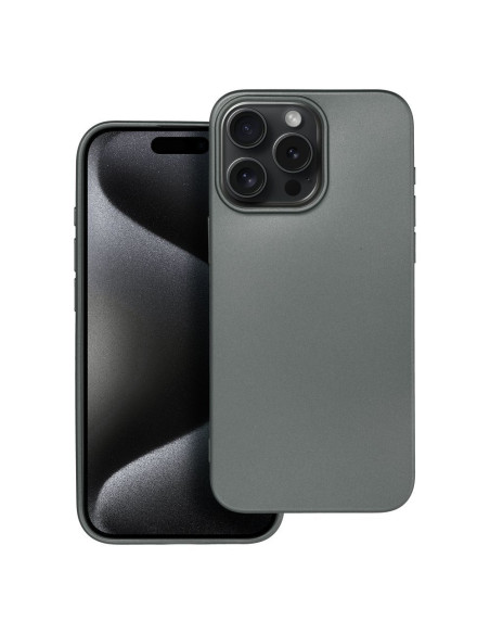 Coque METALLIC pour IPHONE 15 PRO MAX gris