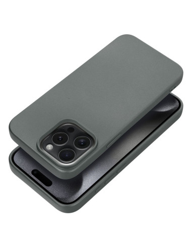 Coque METALLIC pour IPHONE 15 PRO MAX gris