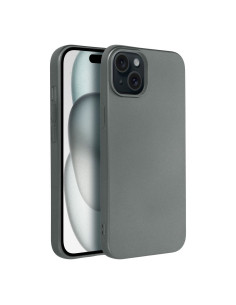 Coque METALLIC pour IPHONE 15 PLUS gris 2