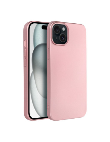 Coque METALLIC pour IPHONE 15 PLUS rose