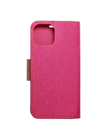Etui Canvas pour IPHONE 15 rose