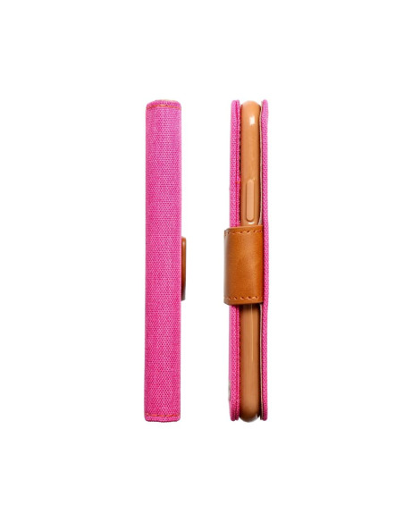 Etui Canvas pour IPHONE 15 rose