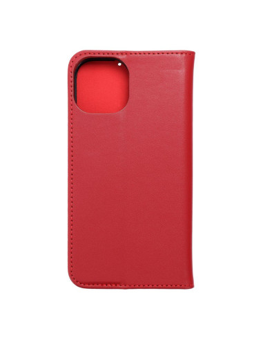 Étui en cuir SMART PRO pour IPHONE 15 bordeaux