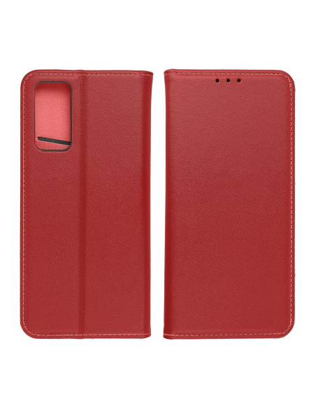 Étui en cuir SMART PRO pour IPHONE 15 bordeaux
