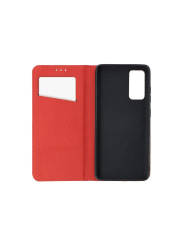 Étui en cuir SMART PRO pour IPHONE 15 bordeaux