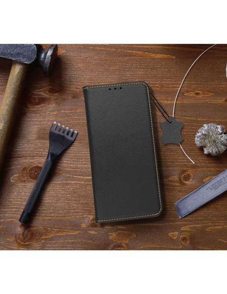 Etui en cuir SMART PRO pour IPHONE 15 Plus noir