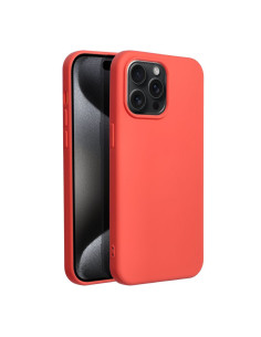 COQUE SILICONE pour IPHONE 15 PRO MAX pêche 2