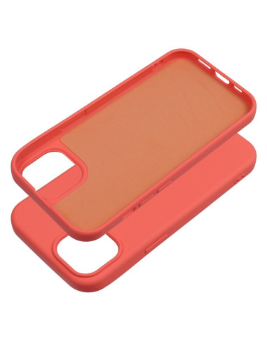 COQUE SILICONE pour IPHONE 15 pêche
