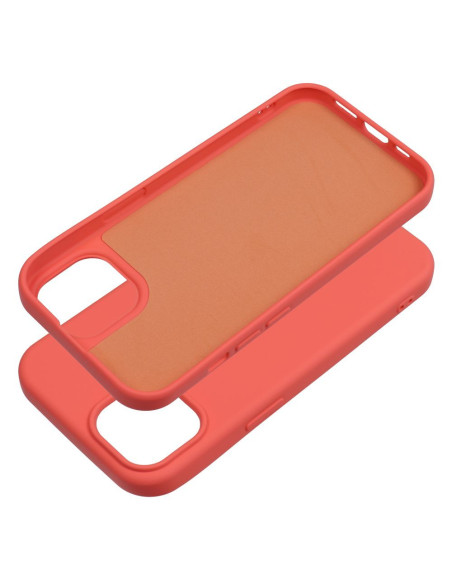 COQUE SILICONE pour IPHONE 15 pêche