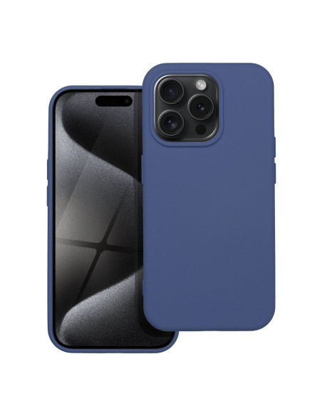 COQUE SILICONE pour IPHONE 15 PRO BLEU