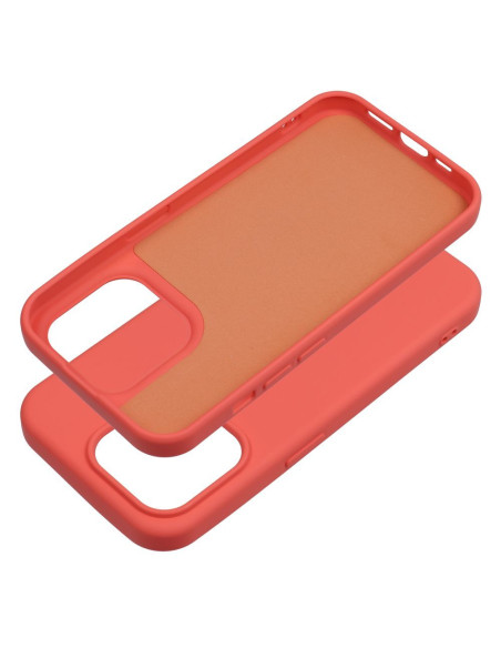 COQUE SILICONE pour IPHONE 15 PRO pêche