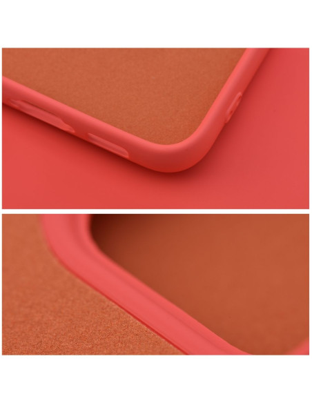 COQUE SILICONE pour IPHONE 15 PRO pêche