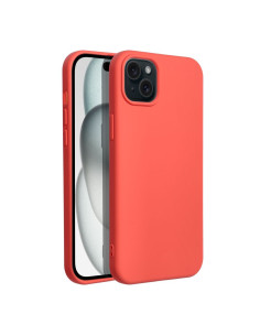 COQUE SILICONE pour IPHONE 15 PLUS pêche 2