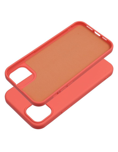 COQUE SILICONE pour IPHONE 15 PLUS pêche
