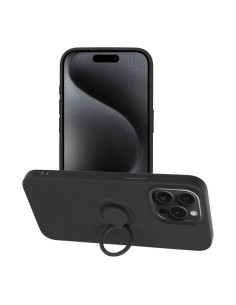Coque SILICONE RING pour IPHONE 15 PRO MAX noir
