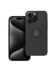 Coque SILICONE RING pour IPHONE 15 PRO MAX noir 2