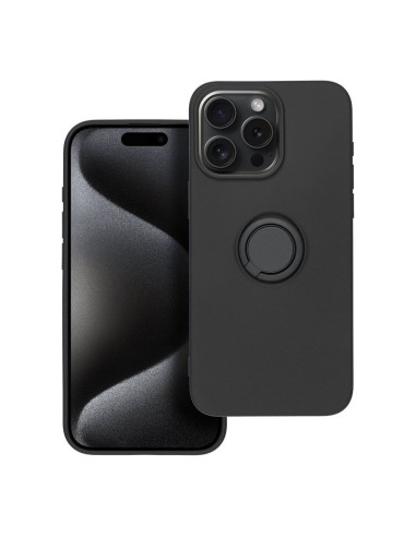 Coque SILICONE RING pour IPHONE 15 PRO MAX noir