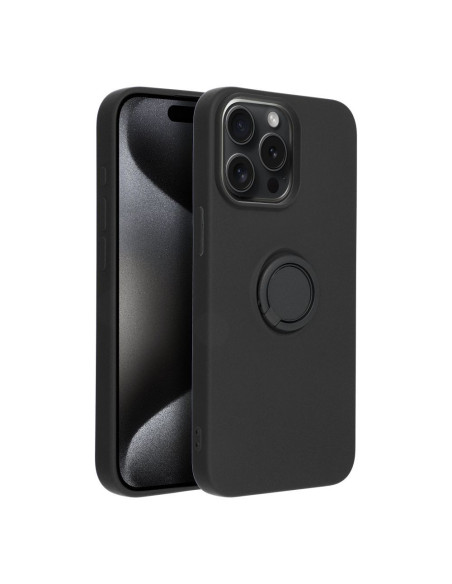 Coque SILICONE RING pour IPHONE 15 PRO MAX noir