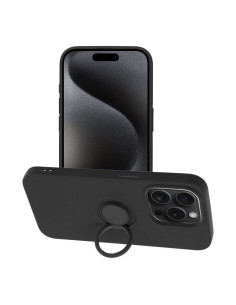 Coque SILICONE RING pour IPHONE 15 PRO noir