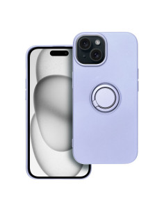 Coque SILICONE RING pour IPHONE 15 violet 2