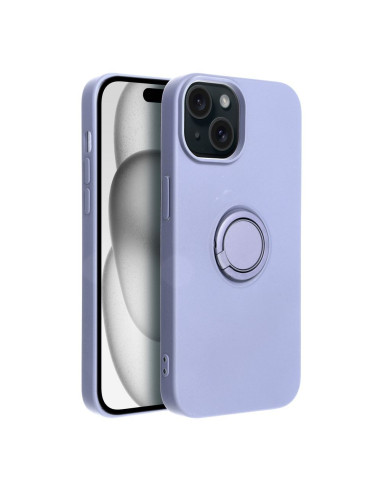 Coque SILICONE RING pour IPHONE 15 violet