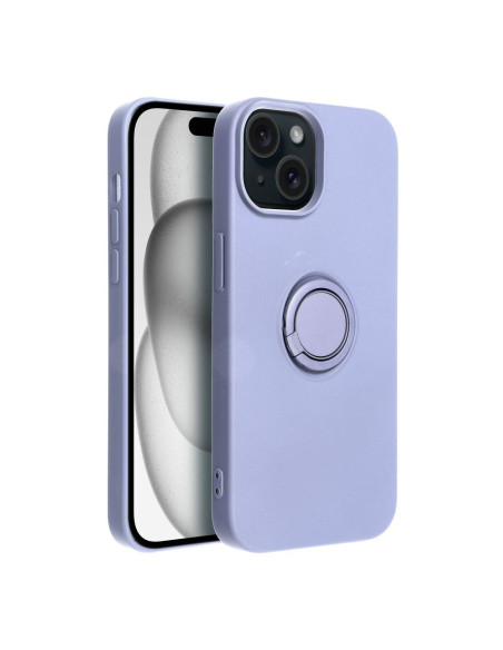 Coque SILICONE RING pour IPHONE 15 violet