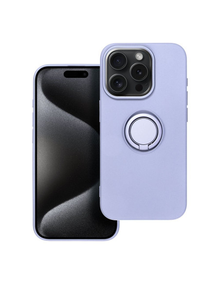 Coque SILICONE RING pour IPHONE 15 PRO violet