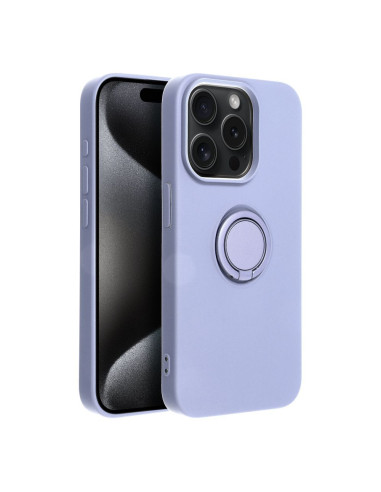 Coque SILICONE RING pour IPHONE 15 PRO violet